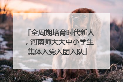 全周期培育时代新人，河南师大大中小学生集体入党入团入队