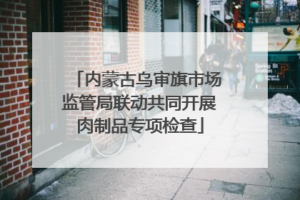 内蒙古乌审旗市场监管局联动共同开展肉制品专项检查