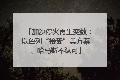 加沙停火再生变数：以色列“接受”美方案、哈马斯不认可
