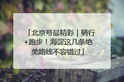 北京号最精彩｜骑行+跑步！海淀这几条绝美路线不容错过