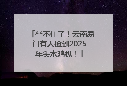 坐不住了！云南易门有人捡到2025年头水鸡枞！