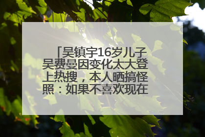 吴镇宇16岁儿子吴费曼因变化太大登上热搜，本人晒搞怪照：如果不喜欢现在的我可以离开