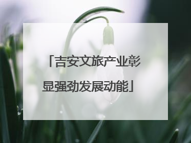 吉安文旅产业彰显强劲发展动能