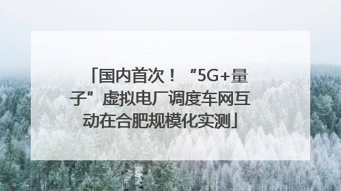 国内首次！“5G+量子”虚拟电厂调度车网互动在合肥规模化实测