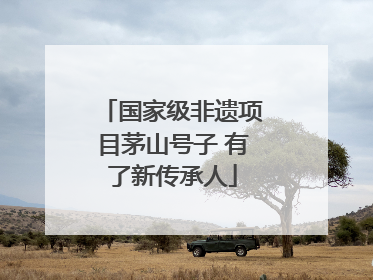 国家级非遗项目茅山号子 有了新传承人