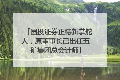 国投证券正待新掌舵人，原董事长已出任五矿集团总会计师