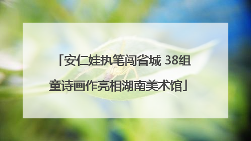 安仁娃执笔闯省城 38组童诗画作亮相湖南美术馆