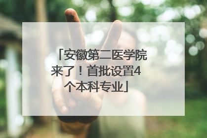 安徽第二医学院来了！首批设置4个本科专业