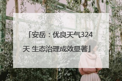 安岳：优良天气324天 生态治理成效显著