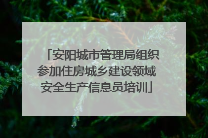 安阳城市管理局组织参加住房城乡建设领域安全生产信息员培训