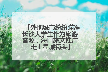 外地城市纷纷瞄准长沙大学生作为旅游客源，海口旅文推广走上星城街头