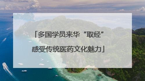 多国学员来华“取经” 感受传统医药文化魅力