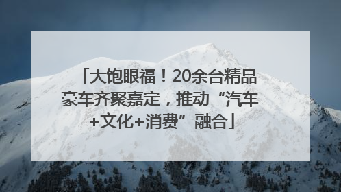 大饱眼福！20余台精品豪车齐聚嘉定，推动“汽车+文化+消费”融合