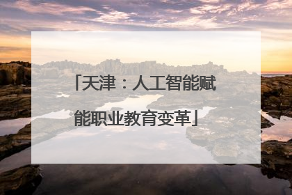天津：人工智能赋能职业教育变革
