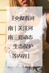 央媒看河南｜关注河南三夏动态、生态保护等内容