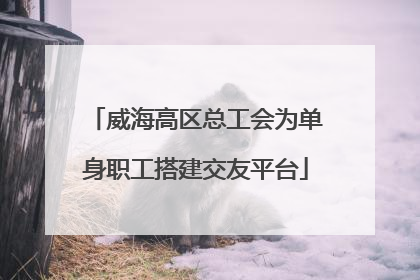 威海高区总工会为单身职工搭建交友平台