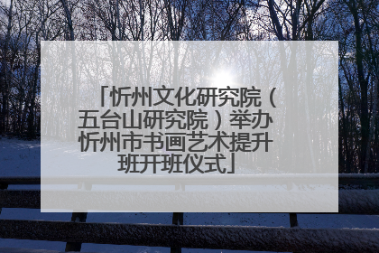 忻州文化研究院（五台山研究院）举办忻州市书画艺术提升班开班仪式