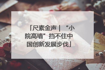 尺素金声｜“小院高墙”挡不住中国创新发展步伐