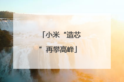 小米“造芯”再攀高峰