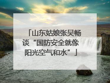 山东姑娘张昊畅谈“国防安全就像阳光空气和水”
