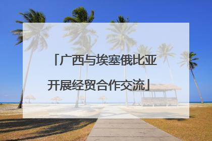 广西与埃塞俄比亚开展经贸合作交流