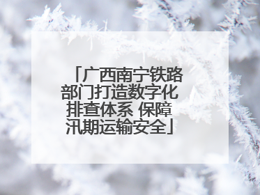 广西南宁铁路部门打造数字化排查体系 保障汛期运输安全