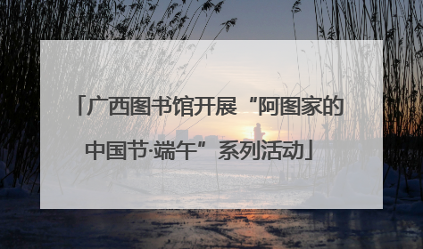 广西图书馆开展“阿图家的中国节·端午”系列活动