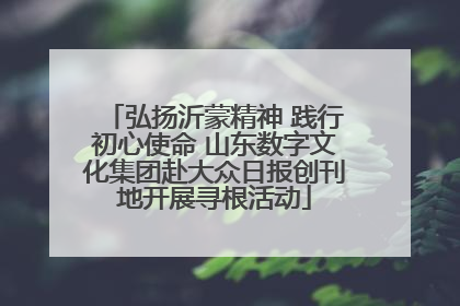 弘扬沂蒙精神 践行初心使命 山东数字文化集团赴大众日报创刊地开展寻根活动