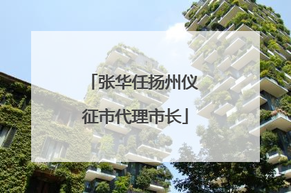 张华任扬州仪征市代理市长