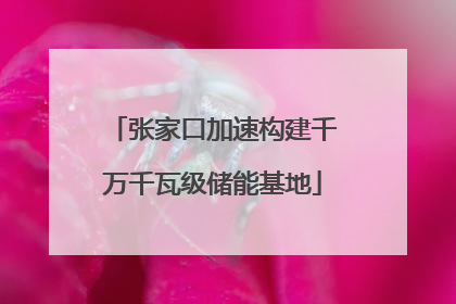 张家口加速构建千万千瓦级储能基地