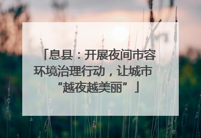 息县：开展夜间市容环境治理行动，让城市 “越夜越美丽”
