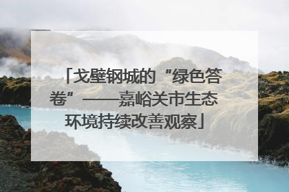 戈壁钢城的“绿色答卷”——嘉峪关市生态环境持续改善观察