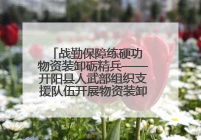 战勤保障练硬功 物资装卸砺精兵——开阳县人武部组织支援队伍开展物资装卸专业训练