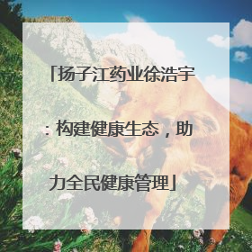 扬子江药业徐浩宇：构建健康生态，助力全民健康管理