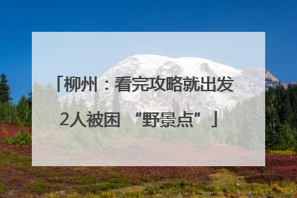 柳州：看完攻略就出发 2人被困 “野景点”