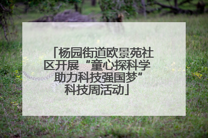 杨园街道欧景苑社区开展“童心探科学 助力科技强国梦”科技周活动
