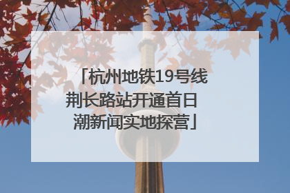 杭州地铁19号线荆长路站开通首日 潮新闻实地探营