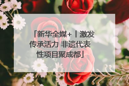 新华全媒+丨激发传承活力 非遗代表性项目聚成都