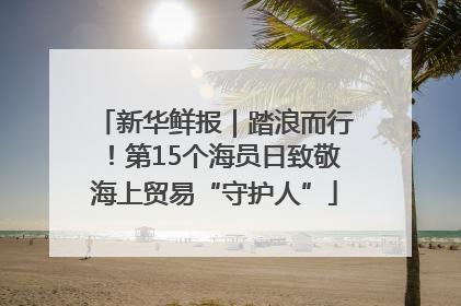 新华鲜报｜踏浪而行！第15个海员日致敬海上贸易“守护人”