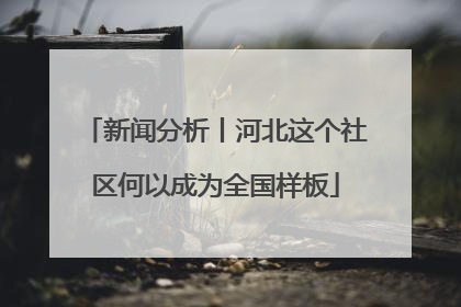 新闻分析丨河北这个社区何以成为全国样板