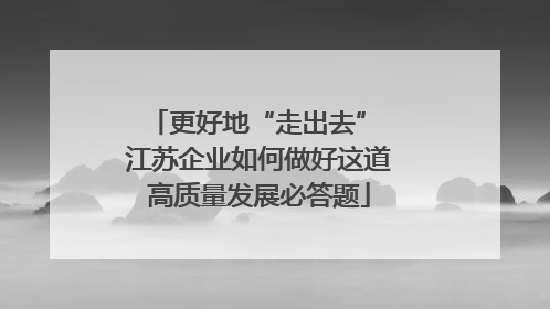 更好地“走出去” 江苏企业如何做好这道高质量发展必答题