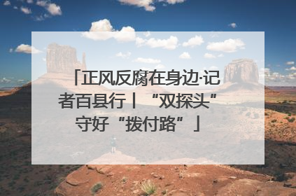 正风反腐在身边·记者百县行丨“双探头”守好“拨付路”