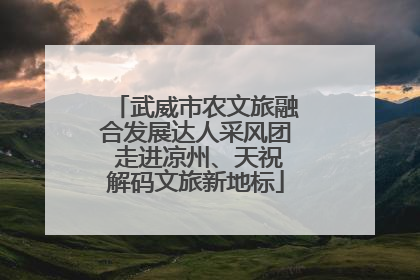 武威市农文旅融合发展达人采风团 走进凉州、天祝解码文旅新地标