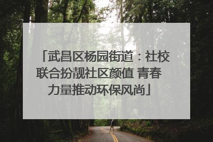 武昌区杨园街道：社校联合扮靓社区颜值 青春力量推动环保风尚