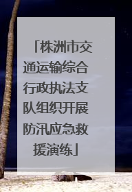 株洲市交通运输综合行政执法支队组织开展防汛应急救援演练