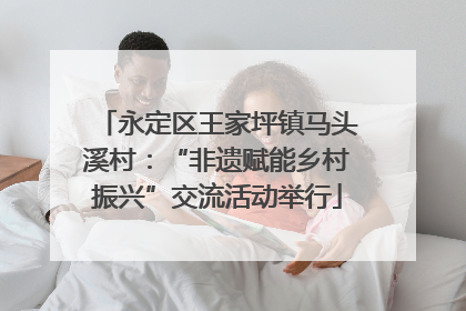 永定区王家坪镇马头溪村：“非遗赋能乡村振兴”交流活动举行