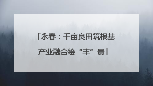 永春：千亩良田筑根基 产业融合绘“丰”景