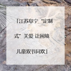 江苏阜宁“定制式”关爱 让困境儿童双节同欢