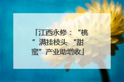江西永修：“桃”满挂枝头 “甜蜜”产业助增收