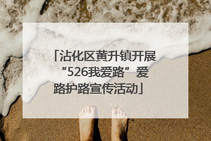 沾化区黄升镇开展“526我爱路”爱路护路宣传活动